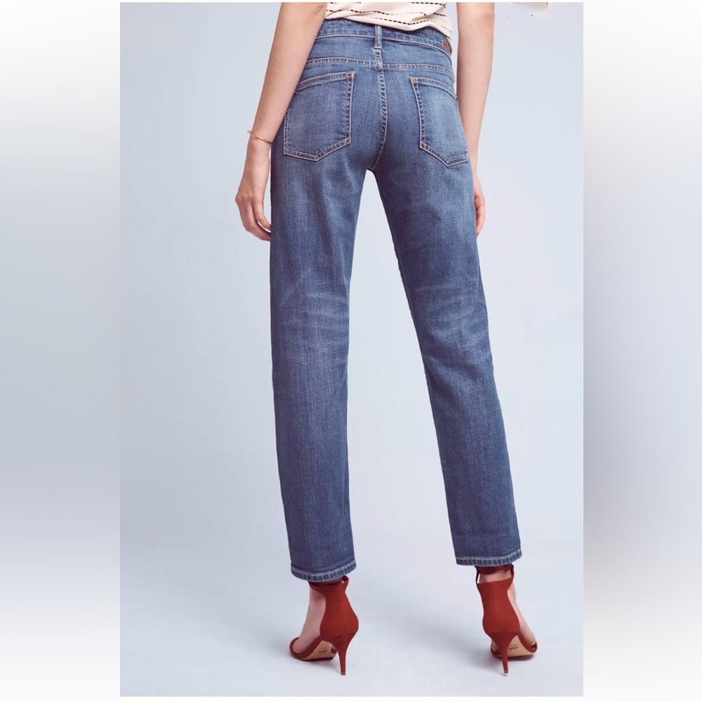 Pilcro And The Letterpress Medium Wash Hyphen Straight Leg Jean Size 28 - Picture 3 of 8